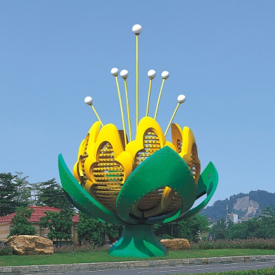 大型造型藝術景觀燈公園廣場小區景區標識LOGO道旗景觀燈柱廠家